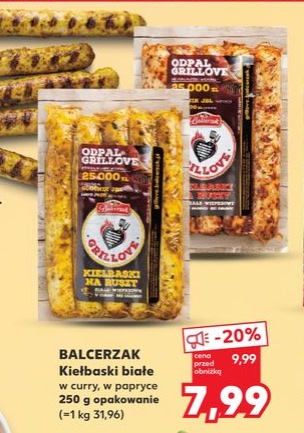 kiełbaski białe w curry i papryce