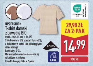 t-shirt damski z bawełny bio