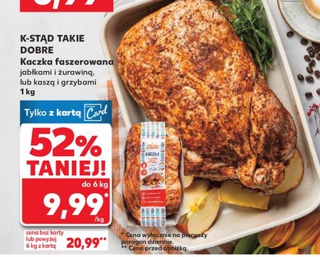 kaczka faszerowana jabłkami i żurawiną lub kaszą i grzybami