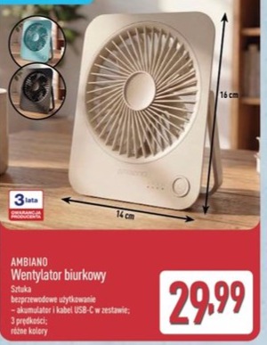 wentylator biurkowy