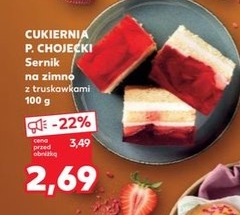 sernik na zimno z truskawkami