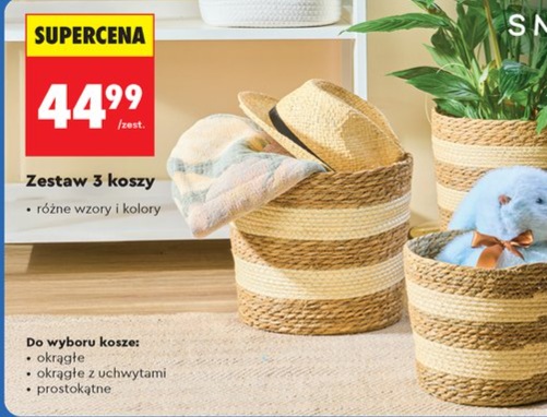 zestaw 3 koszy