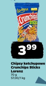 chipsy ketchupowe Crunchips Sticks