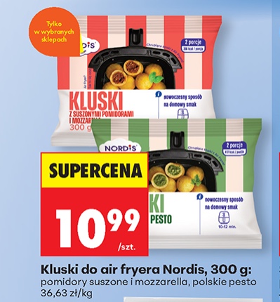 kluski do air fryera pomidory suszone i mozzarella