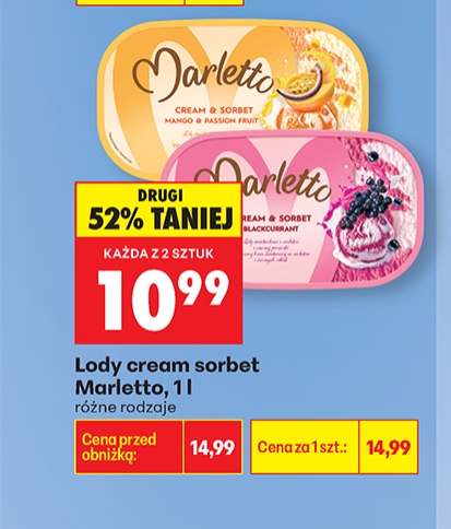 lody cream sorbet różne rodzaje