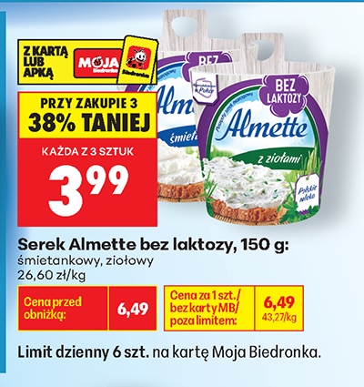 serek Almette bez laktozy