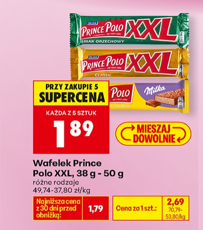 wafelki Prince Polo XXL różne rodzaje