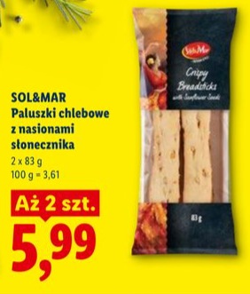 paluszki chlebowe z nasionami słonecznika