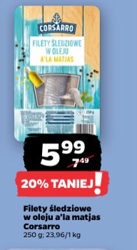 filety śledziowe w oleju a'la matjas