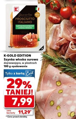 szynka włoska surowa dojrzewająca w plastrach