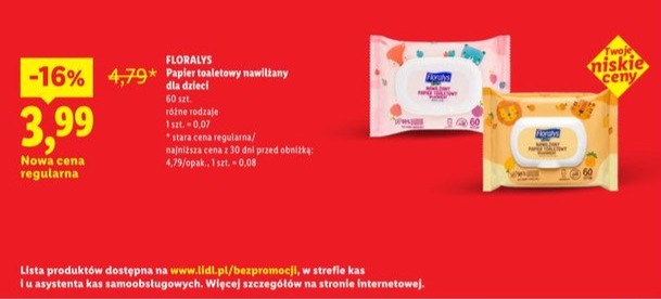 Papier toaletowy nawilżany dla dzieci