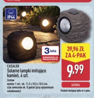 solarne lampki imitujące kamień