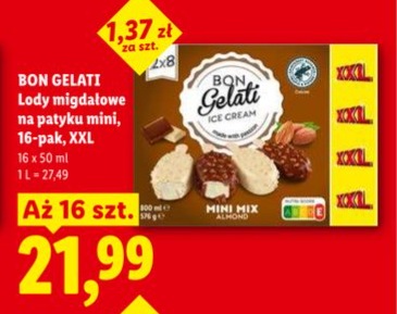 lody migdałowe na patyku mini