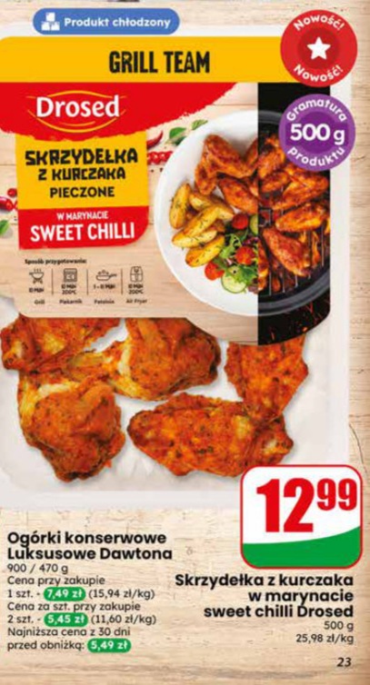 skrzydełka z kurczaka w marynacie sweet chilli