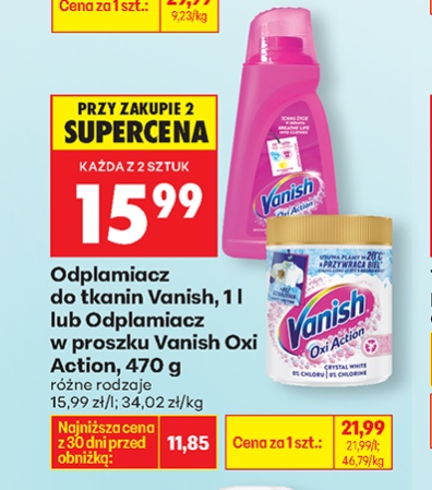 odplamiacz do tkanin lub odplamiacz w proszku
