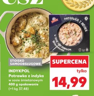potrawka z indyka w sosie śmietanowym