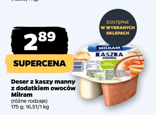 deser z kaszy manny z dodatkiem owoców