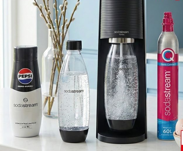 zestaw saturator terra + 2 butelki + syrop cola bez cukru