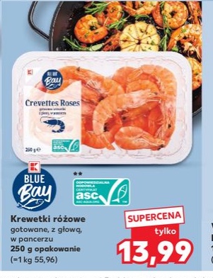 krewetki różowe gotowane z głową