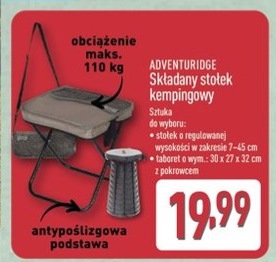 składany stołek kempingowy