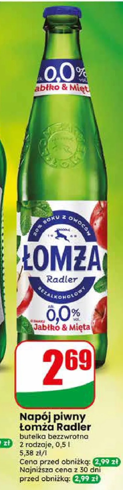 napój piwny radler bezalkoholowy