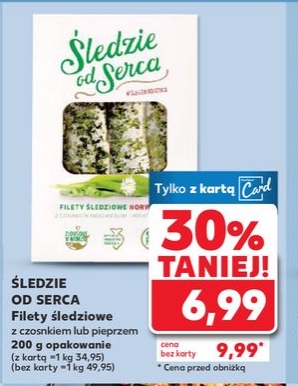 filety śledziowe z czosnkiem lub pieprzem