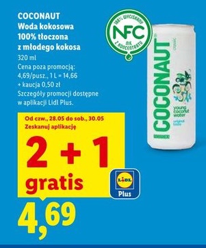 woda kokosowa z młodego kokosa