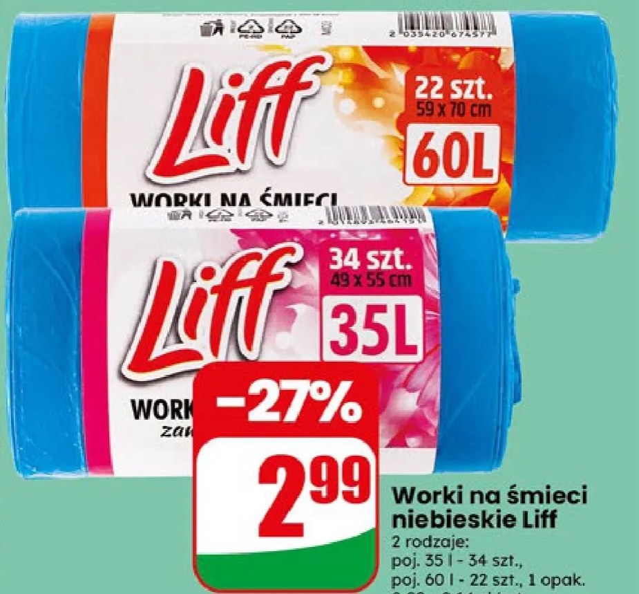worki na śmieci niebieskie