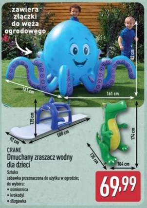 dmuchany zraszacz wodny dla dzieci