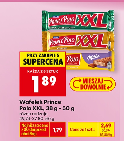 wafelki Prince Polo XXL różne rodzaje