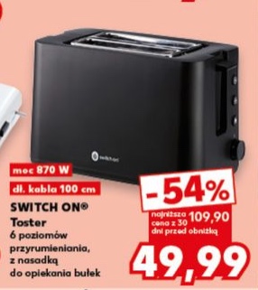 toster z 6 poziomami przyrumienienia