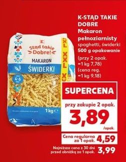 makaron pełnoziarnisty świderki