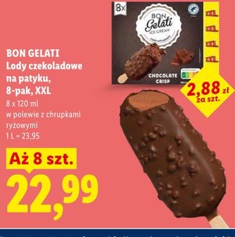 lody czekoladowe na patyku w polewie z chrupkami ryżowymi