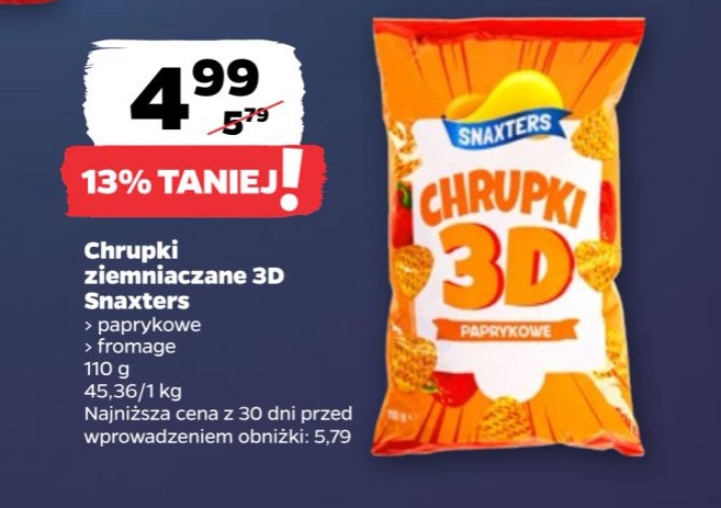 chrupki ziemniaczane 3d paprykowe