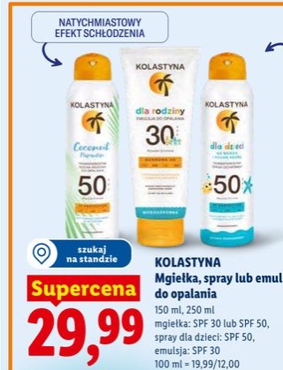 mgiełka, spray lub emulsja do opalania