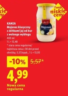 majonez klasyczny z żółtkami jaj od kur z wolnego wybiegu