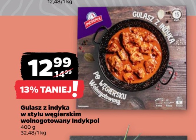 gulasz z indyka w stylu węgierskim wolnogotowany