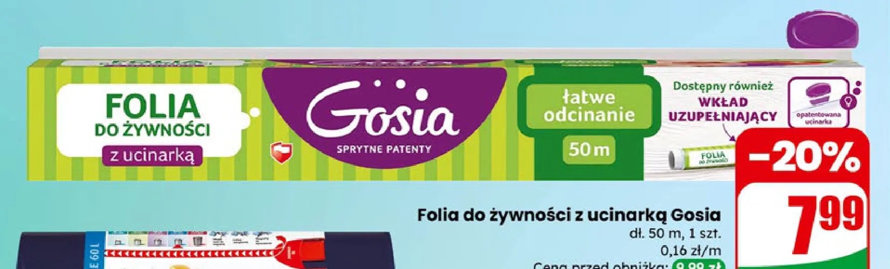 folia do żywności z ucinarką
