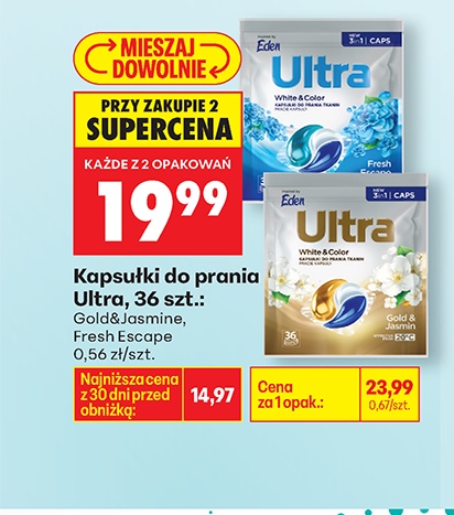 kapsułki do prania gold jasmine lub fresh escape