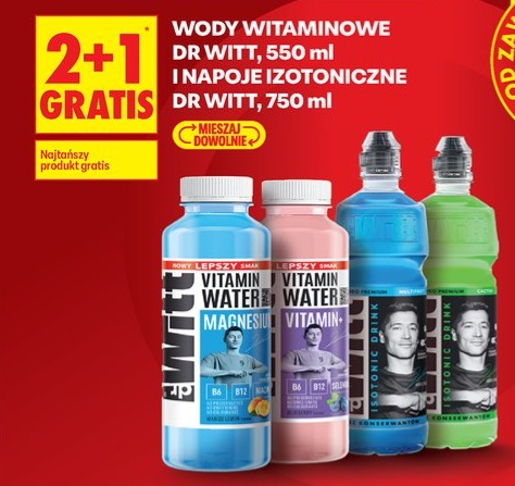 woda witaminowa lub napój izotoniczny