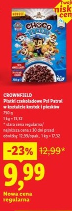 płatki czekoladowe psi patrol w kształcie kostek i piesków