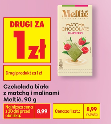 czekolada biała z matchą i malinami