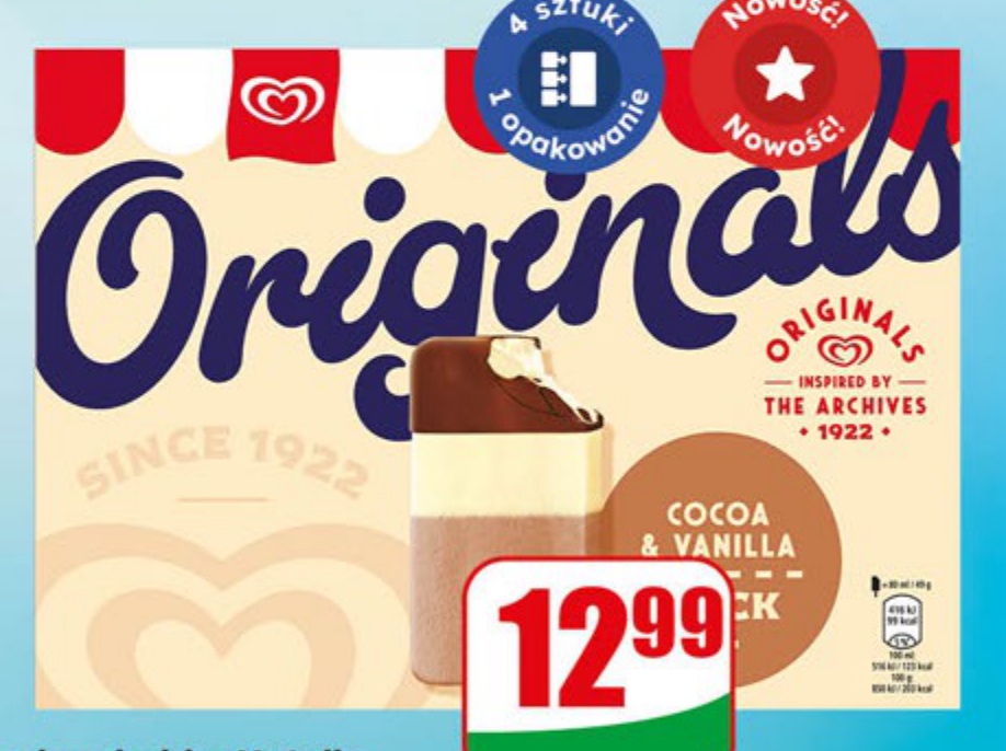 lody multipack Originals cocoa & vanilla