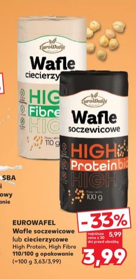 wafle soczewicowe lub ciecierzycowe