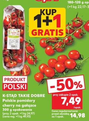pomidory cherry na gałązce