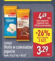 wafle w czekoladzie/jogurcie