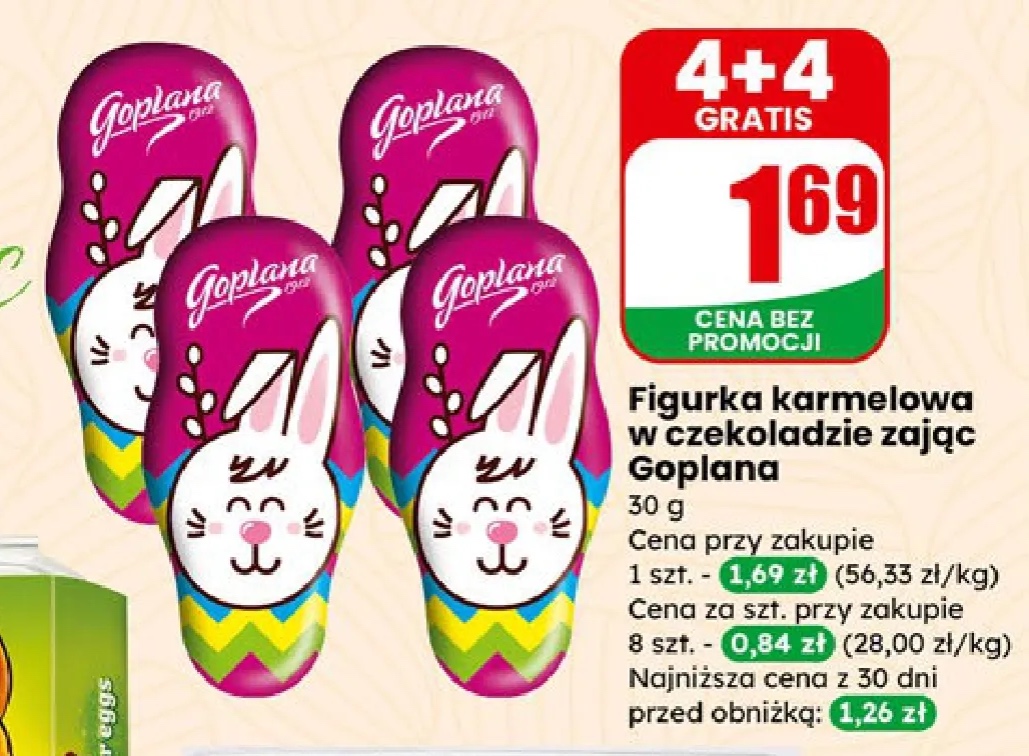 figurka karmelowa w czekoladzie zając