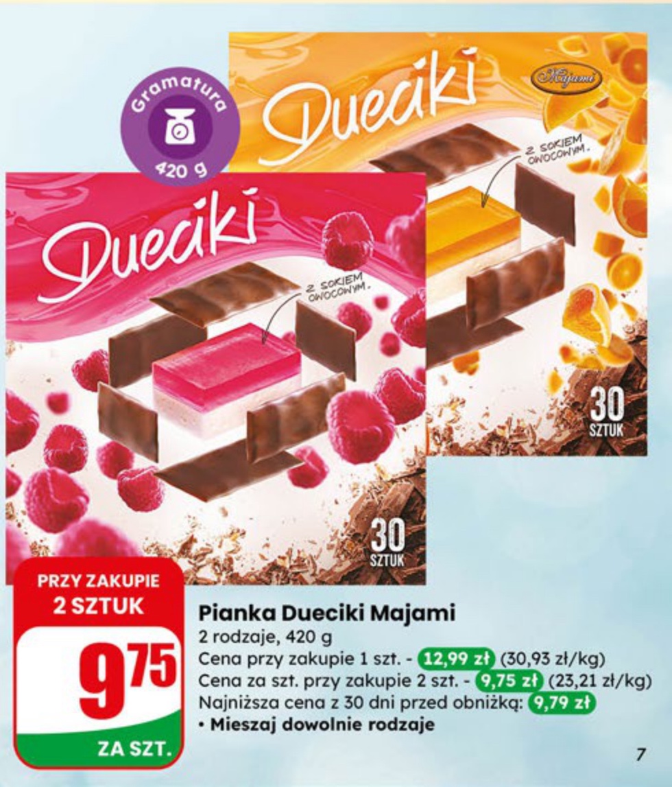 pianka Dueciki z sosem owocowym