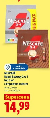 napój kawowy 2 w 1 lub 3 w 1 z brązowym cukrem