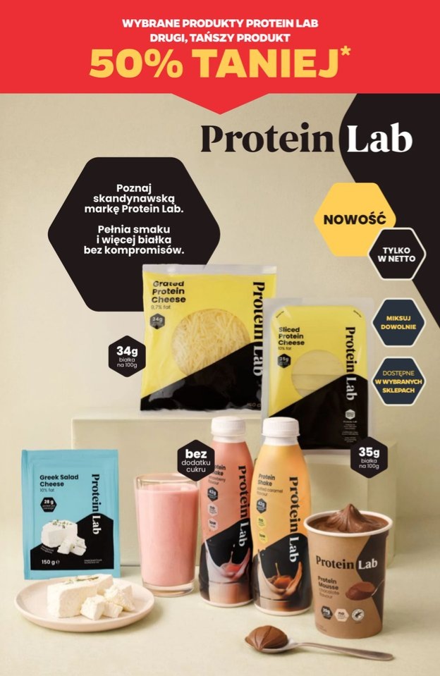 wybrane produkty proteinowe